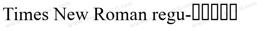 Times New Roman regu字体转换